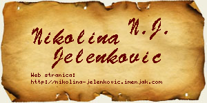 Nikolina Jelenković vizit kartica